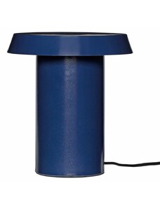 Tmavě modrá kovová stolní LED lampa Hübsch Keen