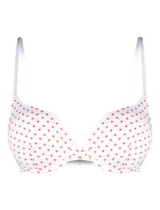 Trendyol White-Multicolor Geometric Fixed Cup T-Shirt Bra Knitted Bra