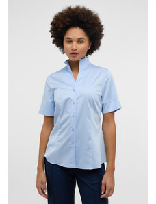Eterna Dámská saténová košile s krátkým rukávem - modrá 5585_12H266