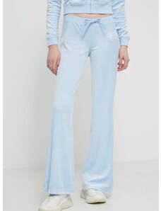 Velurové teplákové kalhoty Juicy Couture s aplikací