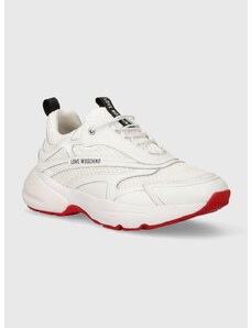 Sneakers boty Love Moschino bílá barva, JA15595G0IIQ310A