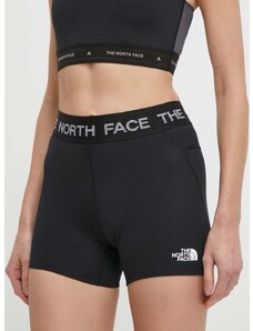Sportovní šortky The North Face Tech Bootie dámské, černá barva, s potiskem, medium waist, NF0A87JZJK31