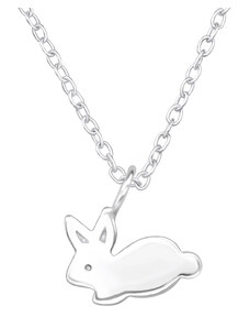 Flor de Cristal Stříbrný náhrdelník s králíkem