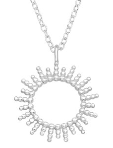 Flor de Cristal Stříbrný paprskový náhrdelník