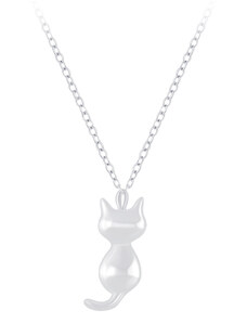 Flor de Cristal Stříbrný kočičí náhrdelník