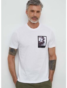 Bavlněné tričko Calvin Klein bílá barva, s potiskem, K10K112492