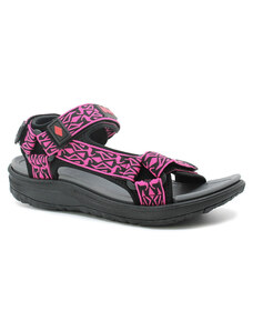 Lee Cooper 2608L black/fuxia, dámské sandály