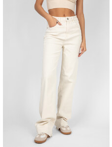 DeeZee Bílé džíny s vysokým pasem Best Option Bílá