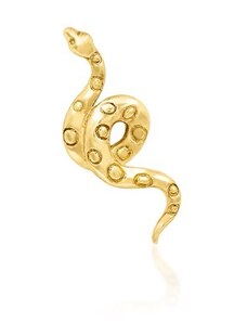 Junipurr jewelry Bezzávitová koncovka piercingu ze 14 kt zlata 585/1000 Textured Snake