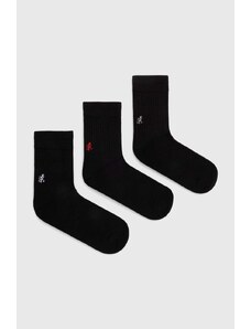 Ponožky Gramicci 3-pack Basic Crew Socks pánské, černá barva, SX.M04-White