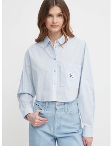 Bavlněná košile Calvin Klein Jeans relaxed, s klasickým límcem