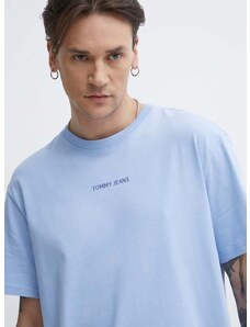 Bavlněné tričko Tommy Jeans s aplikací, DM0DM18266