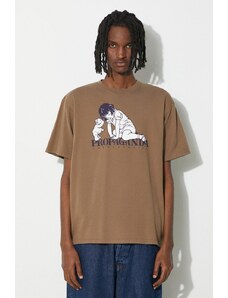 Bavlněné tričko Undercover Tee hnědá barva, s potiskem, UC1D3807