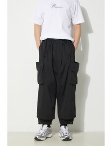 Kalhoty Y-3 Cuffed Twill pánské, černá barva, IN8756
