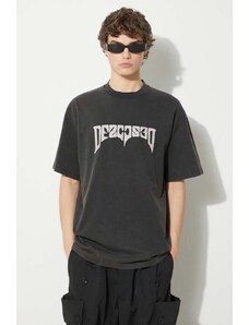 Bavlněné tričko 032C 'Psychic' American-Cut T-Shirt černá barva, s potiskem, SS24-C-1000