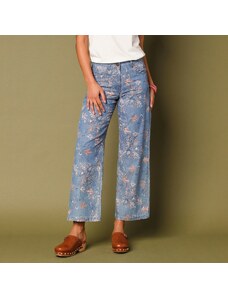 Blancheporte Široké džíny s potiskem modrá/korálová 36