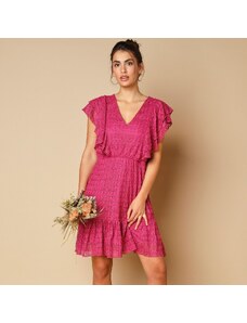 Blancheporte Krátké šaty s krajkou indická růžová 036