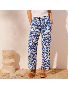 Blancheporte Široké kalhoty s potiskem modrá/béžová 36