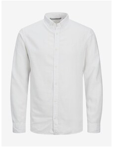 Bílá pánská košile Jack & Jones Maze - Pánské