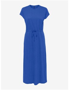 Modré dámské basic midi šaty ONLY May - Dámské