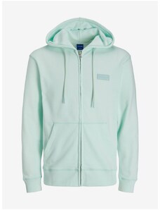 Světle zelená pánská mikina na zip s kapucí Jack & Jones Faded - Pánské