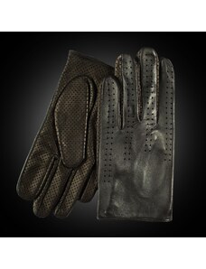 BOHEMIA GLOVES Pánské kožené rukavice na řízení s výkrojem a perforací z jehnětiny