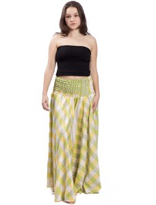 Indie Kolová kalhotová sukně PARIPA světle zelená III.