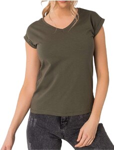 Basic Khaki dámské tričko s krátkými rukávy