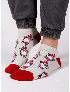 Yoclub Man's Ankle Funny Cotton Socks Pattern 3 Colours