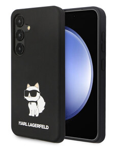 Samsung Galaxy S24 Karl Lagerfeld Liquid Silicone Choupette NFT Case černá