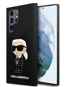 Samsung Galaxy S24 Ultra Karl Lagerfeld Liquid Silicone Ikonik NFT Case černá