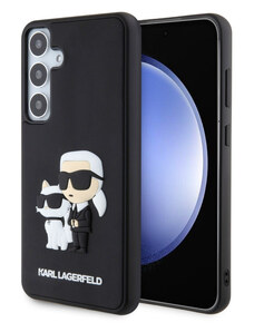 Samsung Galaxy S24+ Karl Lagerfeld 3D Rubber Karl and Choupette Case černá