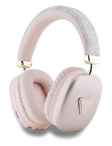 Guess PU Leather 4G Triangle Logotooth Stereo Headphone růžová