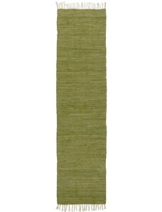 IB LAURSEN Bavlněný běhoun na podlahu Green 250 x 60 cm