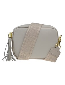 NovaKabelka.cz Kožená kabelka crossbody Bala Beige s přídavným popruhem V