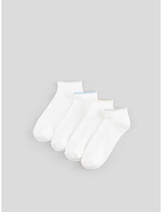 Sinsay - Sada 4 párů ponožek - krémová
