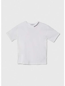 Dětské tričko Calvin Klein Jeans bílá barva