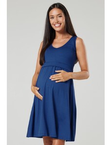 Letní těhotenské a kojící šaty 3v1 Happy Mama námořnické modré