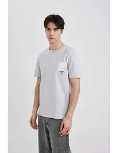 DEFACTO Regular Fit Crew Neck Printed T-Shirt