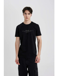 DEFACTO Slim Fit Crew Neck Printed T-Shirt