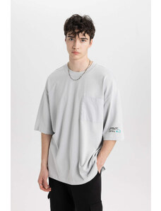 DEFACTO Loose Fit Crew Neck Printed T-Shirt