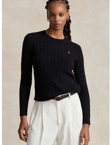 Vlněný svetr Polo Ralph Lauren dámský, černá barva, lehký, 211910421