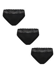 3PACK Menstruační kalhotky Modibodi Sensual Hi-Waist Bikini Moderate-Heavy (MODI5011) XS