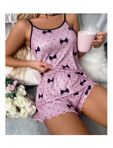 Krátké dámské pyžamo Bow KP30586 růžová S