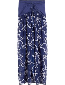 bonprix Plážové bandážové šaty ze šifonu Modrá