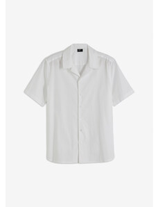 bonprix Košile Resort z organické bavlny, krátký rukáv Bílá