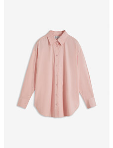 bonprix Oversized košile s knoflíkovou lištou Růžová