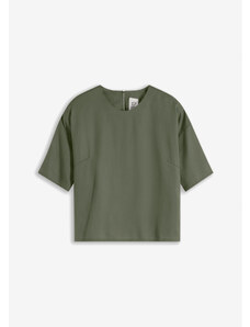 bonprix Splývavé halenkové triko z lyocelu Zelená