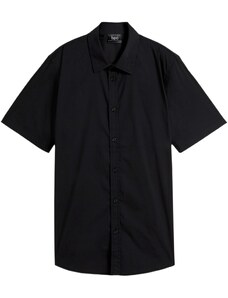 bonprix Chlapecká košile Slim Fit, krátký rukáv Černá