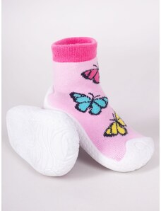 Yoclub Kids's Baby Girls' Anti-Skid Socks With Rubber Sole P1